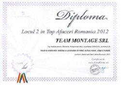 2012 – Locul 2 Top Afaceri