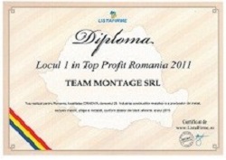 2011 – Locul 1 Top Profit Romania