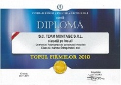 2011 – Locul 1 Topul Firmelor 2010