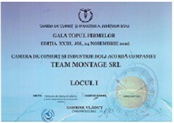 2016 – Locul 1 Topul Firmelor